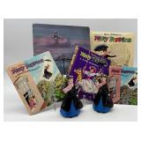 Vintage Set of Mary Poppins Collectibles including Books and Figurines