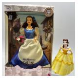 Disney 10th Anniversary Belle Doll and Ceramic Belle Figurine