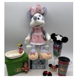 Disney Collection with Minnie Mouse Plush Toy and Snow Baby, Pinocchio Figurine