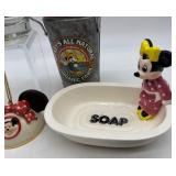 Disney Collection with Minnie Mouse Plush Toy and Snow Baby, Pinocchio Figurine