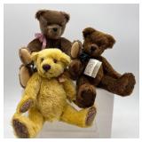 Set of 3 Vintage It Seams Olde Teddy Bears by Gail Price