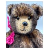 Bearly Passing Collectible Plush Bear with Pink Ribbon