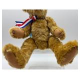 Pair of Handmade Mohair Teddy Bears by Betty Suarez & Barbara Trowel