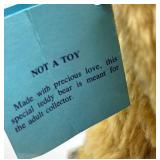 Pair of Handmade Mohair Teddy Bears by Betty Suarez & Barbara Trowel