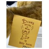 Pair of Handmade Mohair Teddy Bears by Betty Suarez & Barbara Trowel