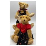 Pair of Iowa Teddy Bear Makers Guild Collectible BearsÂ 