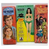 Collection of Vintage Paper Dolls and Retro Themed Tins