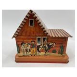 Set of 4 Vintage Metal Coin Banks with Classic Designs