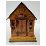 Set of 4 Vintage Metal Coin Banks with Classic Designs