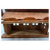 Set of 5 Handcrafted Vintage Wooden Miniature Houses