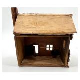 Set of 5 Handcrafted Vintage Wooden Miniature Houses