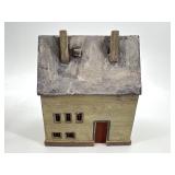 Set of 5 Handcrafted Vintage Wooden Miniature Houses
