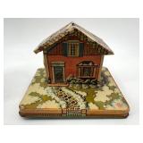 Set of 4 Vintage Tin Litho Coin Banks by U.S. Metal Toy Manufacturing