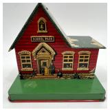 Set of 4 Vintage Tin Litho Coin Banks by U.S. Metal Toy Manufacturing