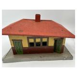 Vintage Tin Litho Pony Express Gas Station Playset