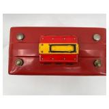 Set of 3 Vintage Tin Toys - Train Engine, Passenger Car, and House Scene