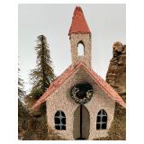 Vintage Holiday Church Music Box - Plays 