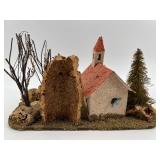 Vintage Holiday Church Music Box - Plays 