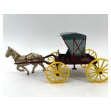 Set of 3 Vintage Northwestern Tin Horse-Drawn Carriages and Wagons