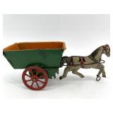 Set of 3 Vintage Northwestern Tin Horse-Drawn Carriages and Wagons