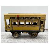 Vintage Tin Toy Train Collection with Cable Cars and Coaches