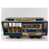 Vintage Tin Toy Train Collection with Cable Cars and Coaches