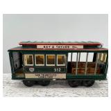 Vintage Tin Toy Train Collection with Cable Cars and Coaches