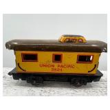 Vintage Tin Toy Train Collection with Cable Cars and Coaches