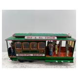 Vintage Tin Toy Train Collection with Cable Cars and Coaches