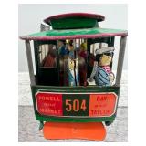 Vintage Tin Toy Train Collection with Cable Cars and Coaches