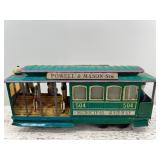Vintage Tin Toy Train Collection with Cable Cars and Coaches