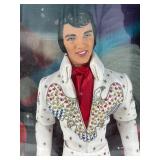 Elvis Presley Collectible Figurine and Ornament Set with Matchbox Cars