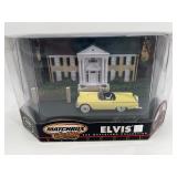Elvis Presley Collectible Figurine and Ornament Set with Matchbox Cars