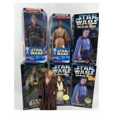 Collection of Star Wars Collector Series Figures - Anakin, Obi-Wan, Luke, Lando