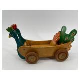 Assorted Chicken-Shaped Ceramic and Glass Decorative Dishes