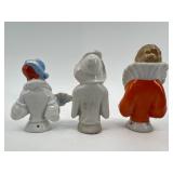 Collection of 6 Vintage Porcelain Half Doll Figurines