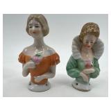 Set of 4 Vintage Porcelain Half Dolls