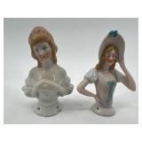 Set of 4 Vintage Porcelain Half Dolls