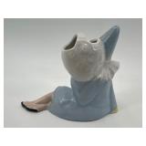 Set of 3 Vintage Antique Porcelain Figurines Featuring Clown and Bather Designs