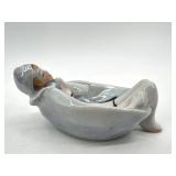 Set of 3 Vintage Antique Porcelain Figurines Featuring Clown and Bather Designs