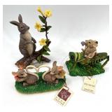 Set of 3 Handcrafted Lenox and Silvestri Figurines