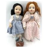 Pair of Felt Madame Alexander Dolls - Dorothy and Glinda