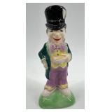 Alice in Wonderland Tweedledee and Mad Hatter Ceramic Figurines