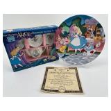 Disney Alice in Wonderland Toy China Tea Set with Collectible Plate