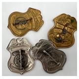 Set of 4 Vintage Junior Fire Dept. Badges