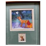 Lady and the Tramp Disney Collectible Set with Frame, Figurine, and Glasses