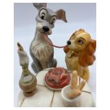Lady and the Tramp Disney Collectible Set with Frame, Figurine, and Glasses