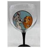 Lady and the Tramp Disney Collectible Set with Frame, Figurine, and Glasses