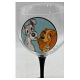 Lady and the Tramp Disney Collectible Set with Frame, Figurine, and Glasses