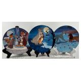 Set of 9 Disney Lady and the Tramp Collectible Plates with Some Certificates